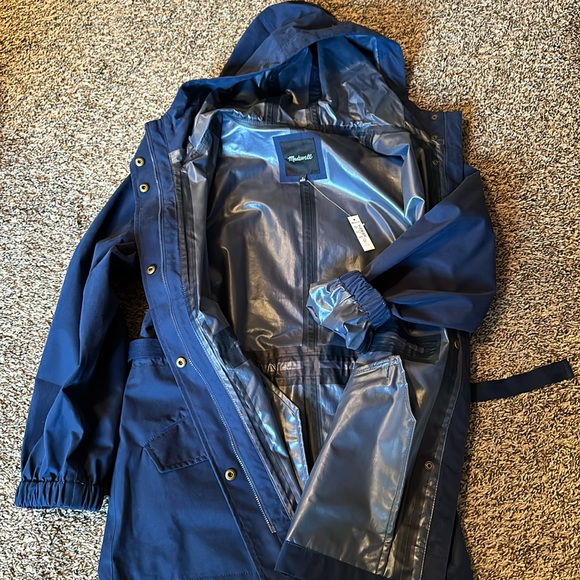 Madewell Navy Rain Jacket - Picture 3 of 6